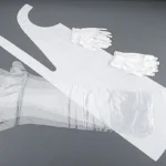 Allen Field Dressing Glove, two pairs of clear gloves with white sleeve protectors and ties