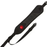 Allen Company Ruger Summit Ultralite sling, black top view with padded center and red Ruger emblem