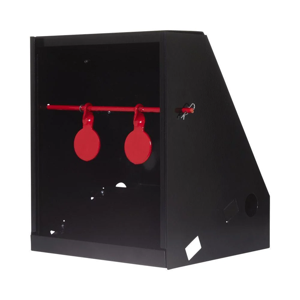 primary-23785 Allen EZ-Aim Air Gun Pellet & BB Shooting Target & Trap, black trap with two red targets