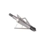 Allen Velox CX Terminus Crossbow Broadhead, silver and black broadhead in angled side view