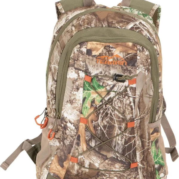 The Allen Company Inc. CAPE DAYPACK, Realtree Edge camouflage front view with zippered pockets