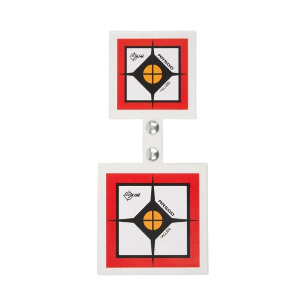 The Allen Company Inc. Allen EZ-Aim Hardrock AR500 Square Spinner Targets & Stand for Rimfire Rounds & Centerfire Pistols