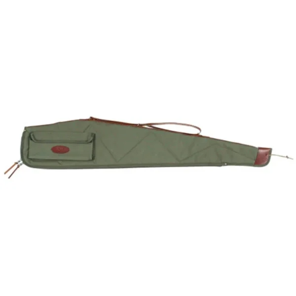 Boyt Signature Series Scoped Rifle Case, OD green side view with handles and exterior pocket