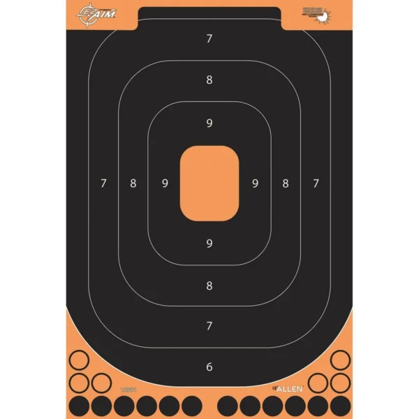 The Allen Company Inc. Allen Adhesive Splash Handgun Training Target 12x18" Orange and Black 5/ct