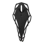 Allen EZ Mount Silhouette Skull Peg, black skull-shaped front view with central slot