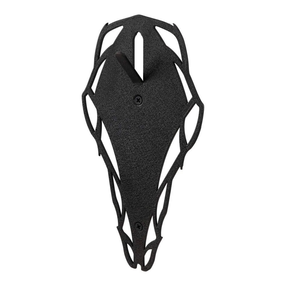 primary-23997 Allen EZ Mount Silhouette Skull Peg, black skull-shaped front view with central slot