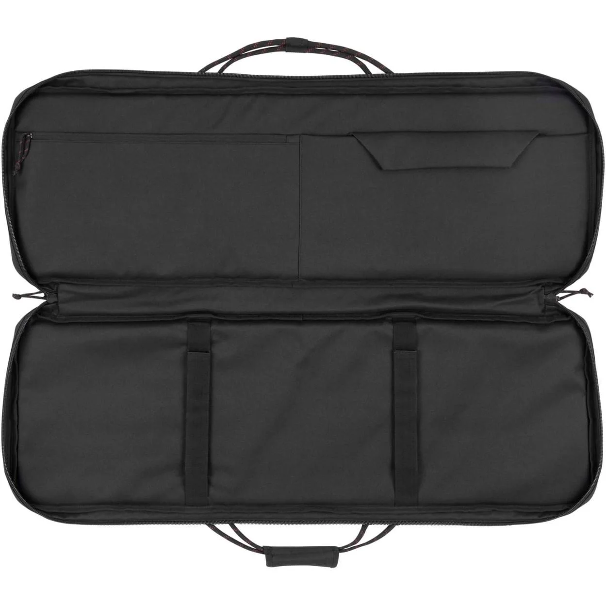 primary-24015 Allen Tac Six Squad 38in Tactical Case, black open view with handles and interior straps