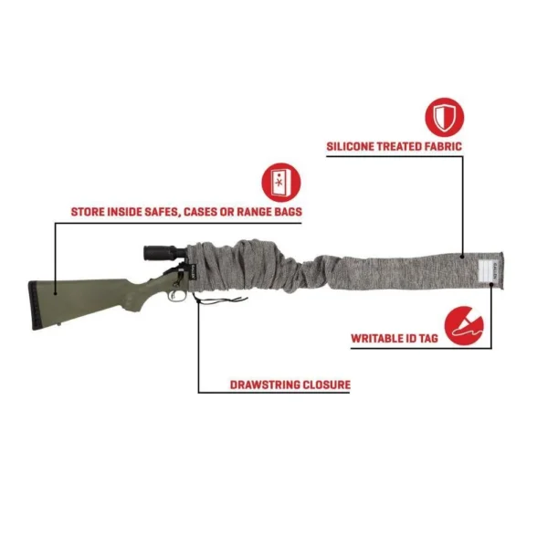 The Allen Company Inc. Allen Rifle Gun Sock with Writeable ID Label 52" Grey
