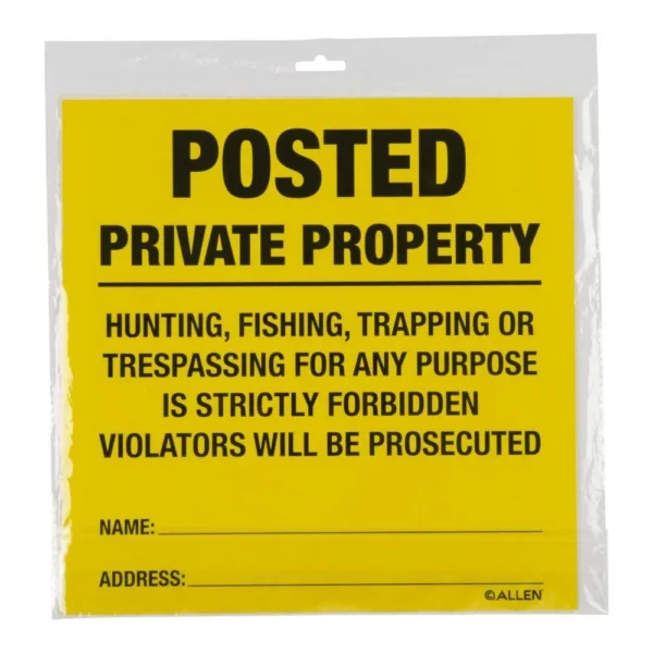 The Allen Company Inc. Allen Posted No Trespassing Yard Sign 12" x 12" 12/ct