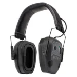 Allen ULTRX Bionic Fuse Bluetooth Electronic Earmuff, angled view in midnight grey with padded band
