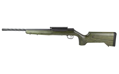 Savage Arms SAV A22 TMBR TAC olive green rifle shown from the right side