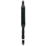 Allen Cascade Neoprene Sling with Swivels Black, front view with padded center and metal swivels