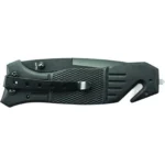 Battenfeld Smith & Wesson Extreme Ops Folding Knife, closed black knife with pocket clip