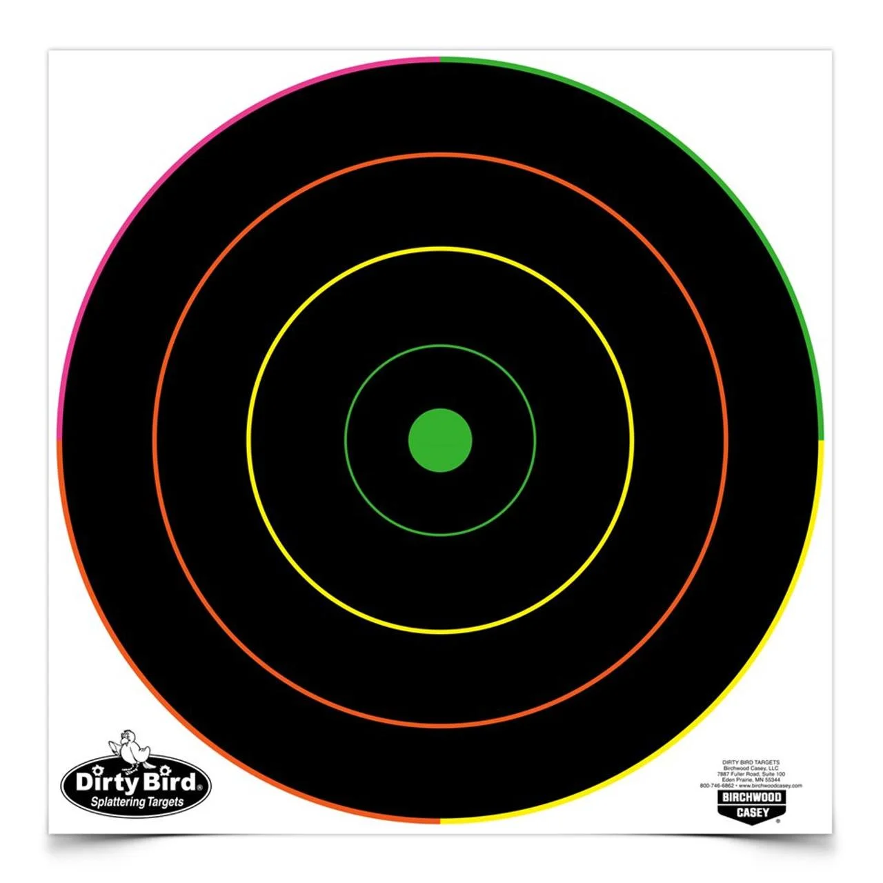 primary-24325 Birchwood Casey Dirty Bird 12" Multicolor Bull's-Eye Target 100/ct