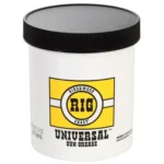 Birchwood Casey RIG Universal Gun Grease, white tub with black lid and yellow RIG label