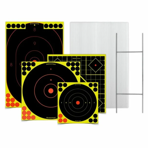 Birchwood Casey Sharpshooter Stand & Target Kit 4/ct with 54 Pasters