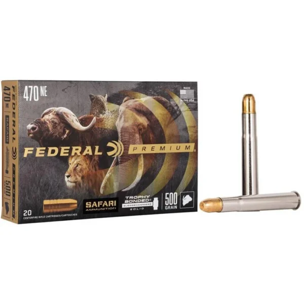 Federal Cartridge Co. Federal Premium Cape-Shok Rifle Ammunition .470 Nitro 500 gr TBSS 2150 fps - 20/ct