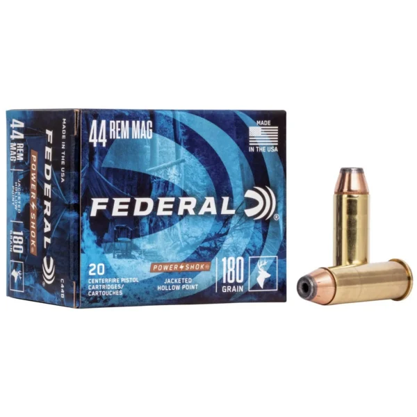 Federal Cartridge Co. Federal Power-Shok Handgun Ammunition .44 Mag 180gr JHP 1460 fps 20ct