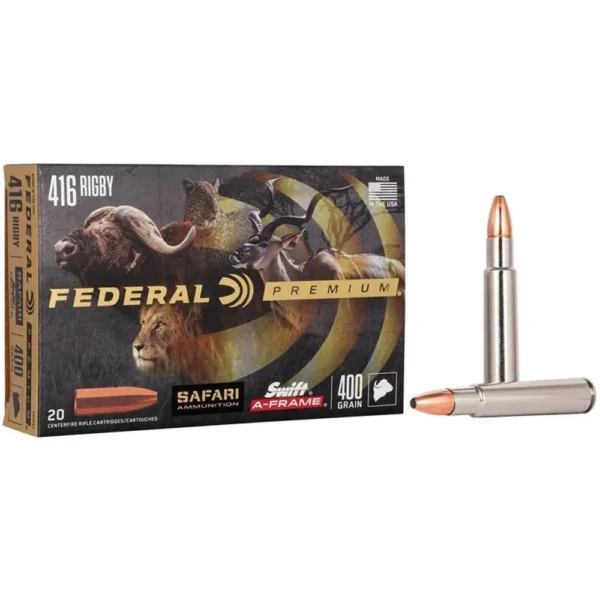 Federal Cartridge Co. Federal Premium Cape-Shok Rifle Ammunition .416 Rigby 400 gr SAF 2400 fps - 20/ct