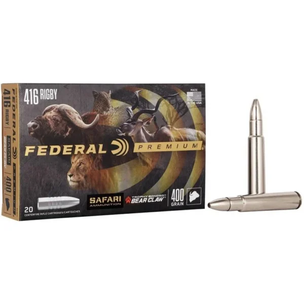Federal Cartridge Co. Federal Premium Cape-Shok Rifle Ammunition .416 Rigby 400 gr TBBC 2300 fps - 20/ct