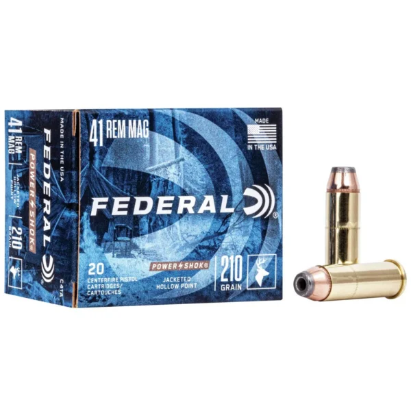 Federal Cartridge Co. Federal Power-Shok Handgun Ammunition 41 Mag 210gr JHP 1230 fps 20/ct