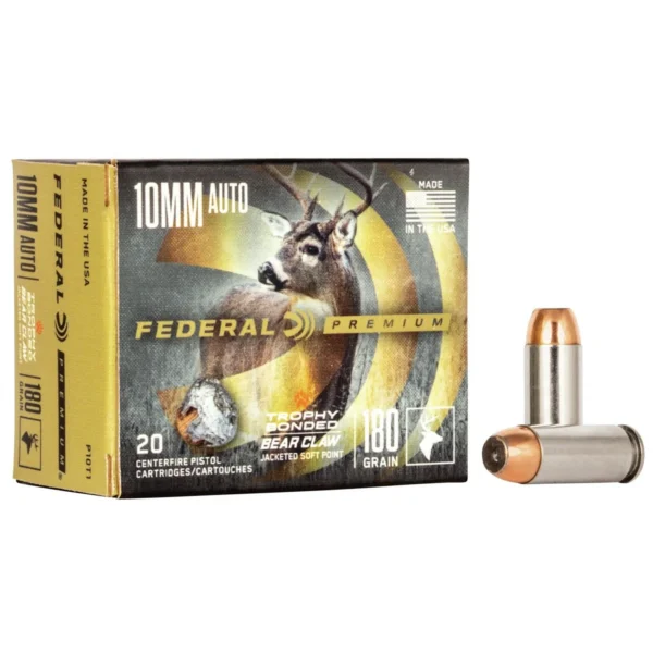 Federal Cartridge Co. Federal Premium Vital-Shok Handgun Ammunition 10mm Auto 180 gr JSP 1275 fps 20