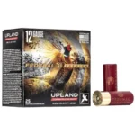 Federal Premium Wing-Shok Upland Shotshells box with two red shells, front three-quarter view