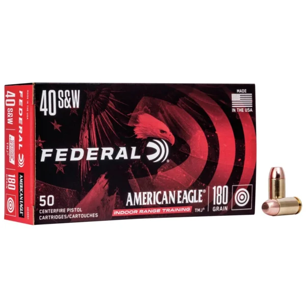 Federal Cartridge Co. American Eagle IRT Handgun Ammunition .40 S&W 180 gr TMJ 1000 fps 50/ct
