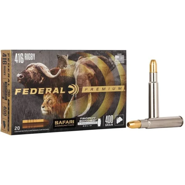 Federal Cartridge Co. Federal Premium Cape-Shok Rifle Ammunition .416 Rigby 400 gr TBSS 2370 fps - 20/ct