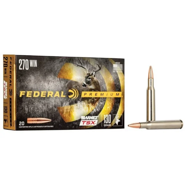 Federal Cartridge Co. Federal Premium Triple-Shock X Rifle Ammunition .270 Win 130 gr HP 3060 fps - 20/ct