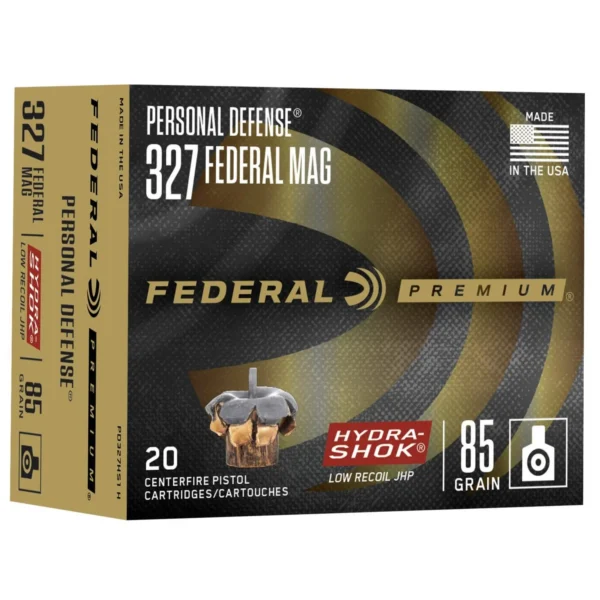 Federal Cartridge Co. Federal Premuim Personal Defense Handgun Ammunition .327 Mag 85 gr JHP 1400 fps 20/ct