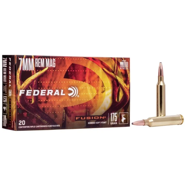 Federal Cartridge Co. Federal Fusion Rifle Ammunition 7mm Rem Mag 175 gr BTSP 2760 fps - 20/ct