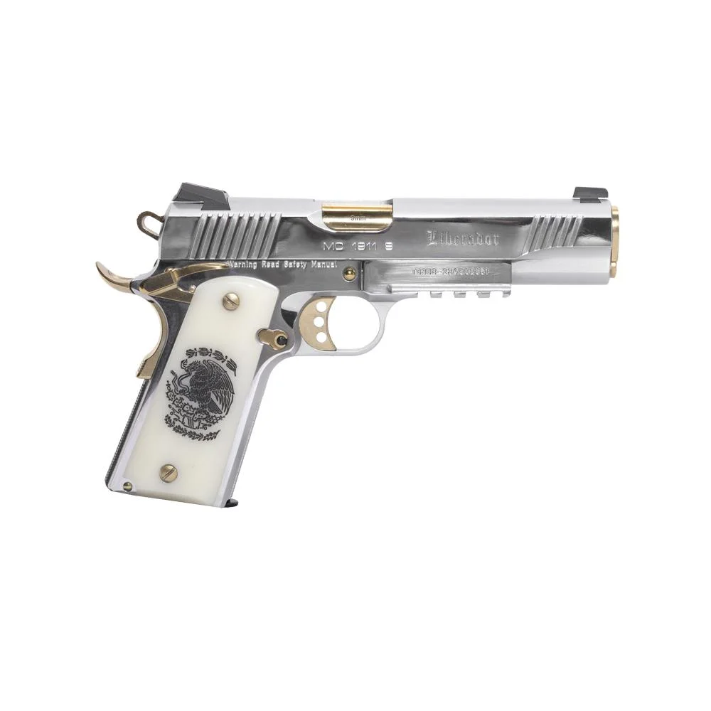 primary-2457 EAA - European American Armory Corp Girsan MC1911 Liberador Handgun .38 Super 9rd Magazine 5" Barrel Stainless Steel Mexican