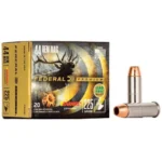 Federal Premium Vital-Shok Handgun Ammunition, retail box with two silver and copper cartridges