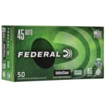 Federal Ballisticlean Frangible Handgun Ammunition, green box shown from front and left side