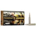 Federal Premium Vital-Shok Rifle Ammunition, box with two cartridges in side view