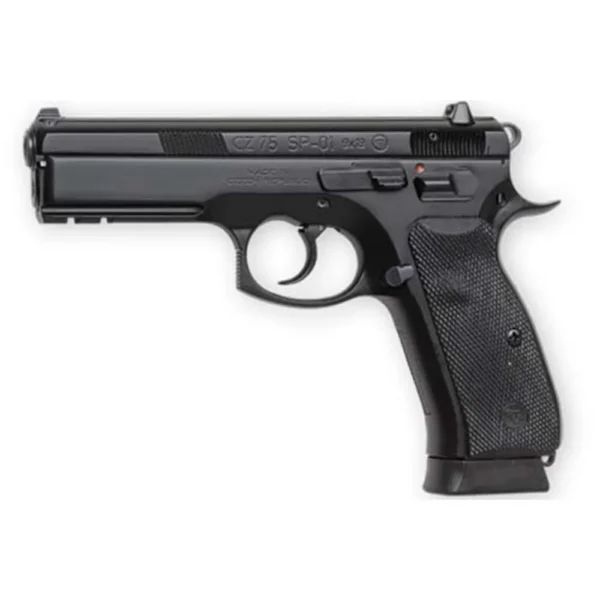 Cz-Usa Firearms CZ 75 SP01 Handgun 9mm Luger 10rd Magazine 4.6" Barrel 3 Dot Tritium Sights Black
