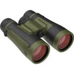 Bushnell Trophy R5 12x50 Binoculars, ranger green angled front view with black eyecups