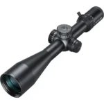 Bushnell Match Pro ED rifle scope, angled view with black tube, large objective and adjustment turrets