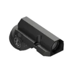 Leupold DeltaPoint Micro Red Dot Sight, angled rear and side view in black with adjustment controls