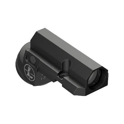 Leupold DeltaPoint Micro Red Dot Sight, angled rear and side view in black with adjustment controls
