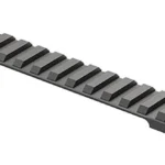 Leupold BackCountry Cross-Slot Browning X-Bolt Base XL/A, angled top view of black slotted rail