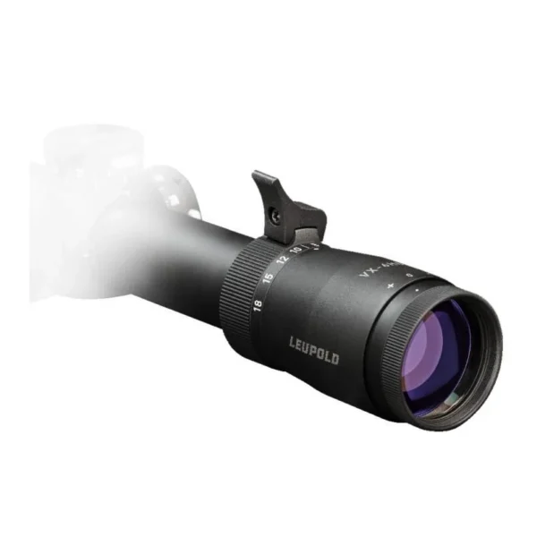 Leupold Throw Lever Kit for VX-5HD & VX-6HD, black lever visible on a black scope