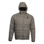 Leupold Quick Thaw Insulated Jacket Ash Green 3XL, front view with hood and quilted panels