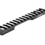 Leupold Backcountry Cross-Slot Rail, black angled top view with multiple slots