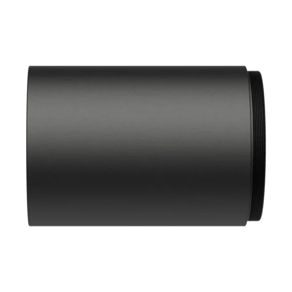 Leupold Alumina lens shade, black cylindrical side view with threaded end
