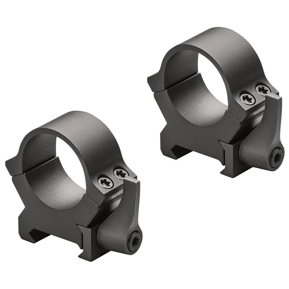 primary-24928 Leupold Rings QRW2 two matte black scope rings, angled side view
