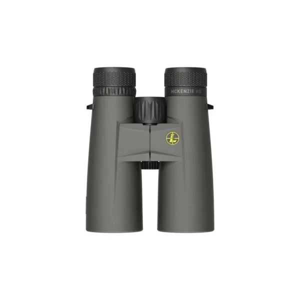Leupold BX-1 McKenzie Binocular, shadow gray, front view with twin barrels and focus wheel