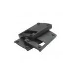 Leupold Deltapoint Pro Dovetail Handgun Mount, matte black angled top view with two mounting plates