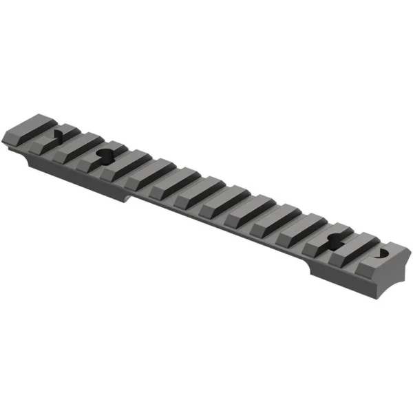 Leupold BackCountry Cross-Slot Base matte black angled top view with slotted rail